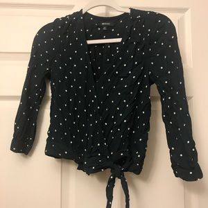 Madewell Deep Green/White Top